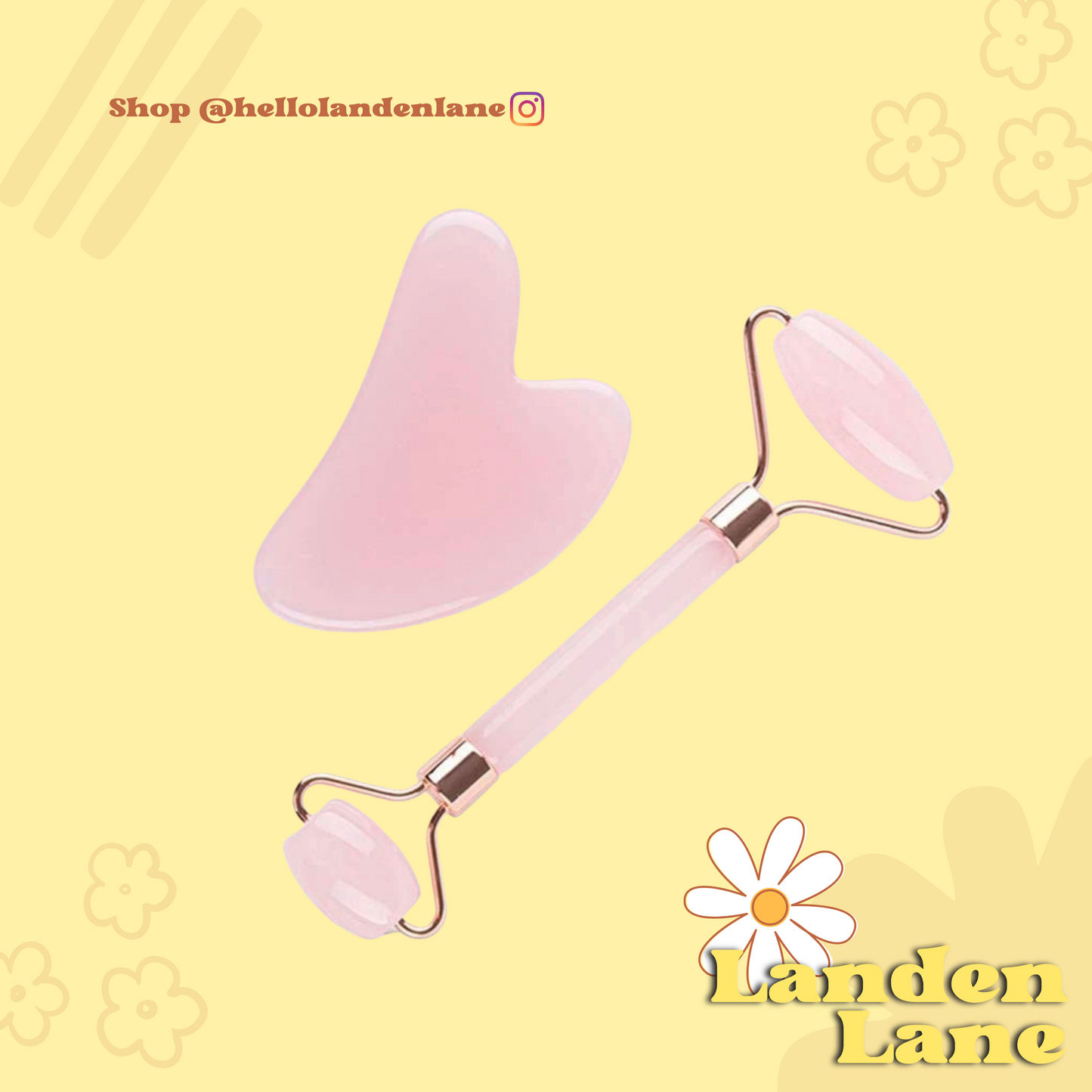 Pink Gua sha and Roller