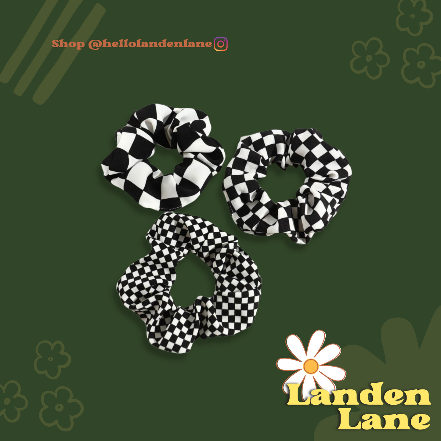 Checkered Scrunchie Pack