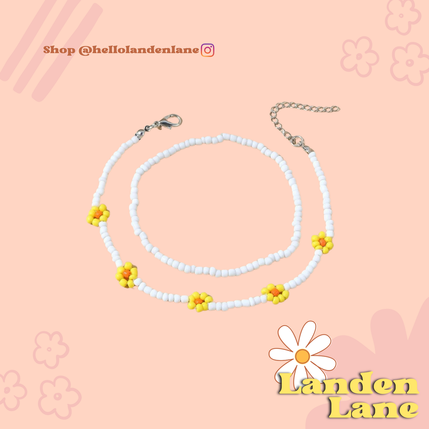 Yellow Flower Ankle Necklace